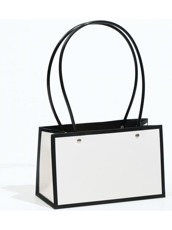 Сумка для цветов Белая влагостойкая, 22x10.5x13.5 см