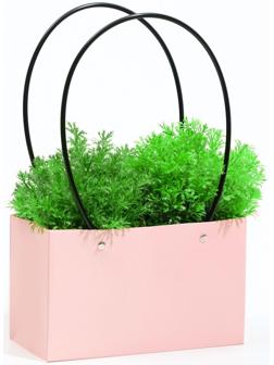 Сумка для цветов розовая влагостойкая, 22 x 10.5 x 13.5 см