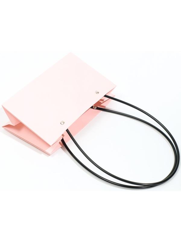 Сумка для цветов розовая влагостойкая, 22 x 10.5 x 13.5 см