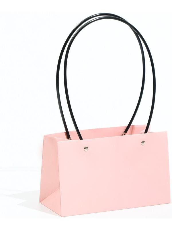 Сумка для цветов розовая влагостойкая, 22 x 10.5 x 13.5 см