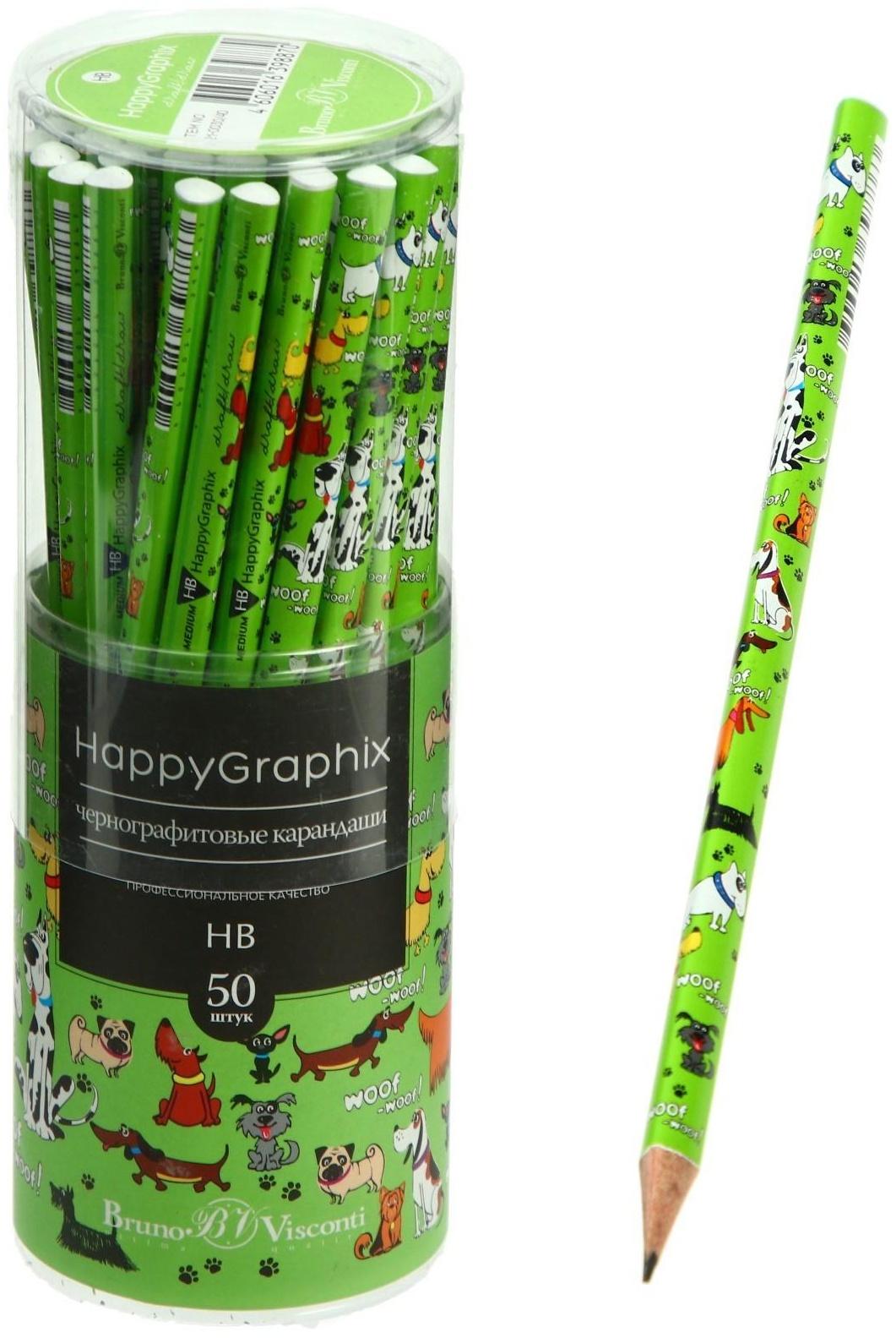 Карандаш чернографитный 2 мм HappyGraphix 