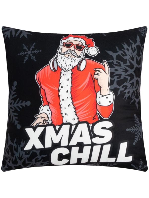 Подушка декоративная новогодняя Этель «Xmas chill», 40х40 см, 100% п/э, велюр