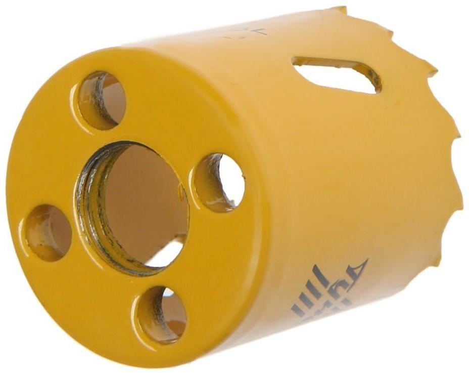 Коронка биметаллическая ТУНДРА, 38 мм, M16 с дополнительной фиксацией