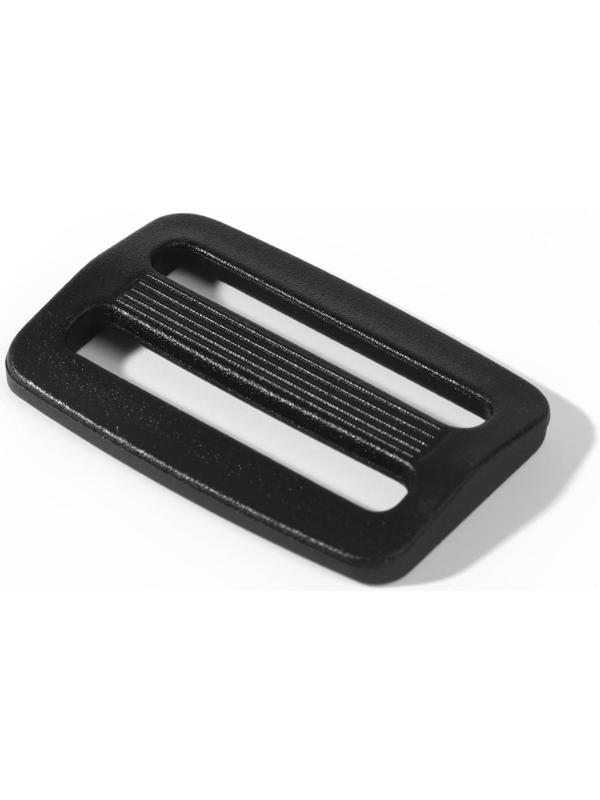 Пряжка регулирующая, двухщелевая, 38 × 27 мм, ширина стропы - 30 мм, 10 шт, цвет чёрный