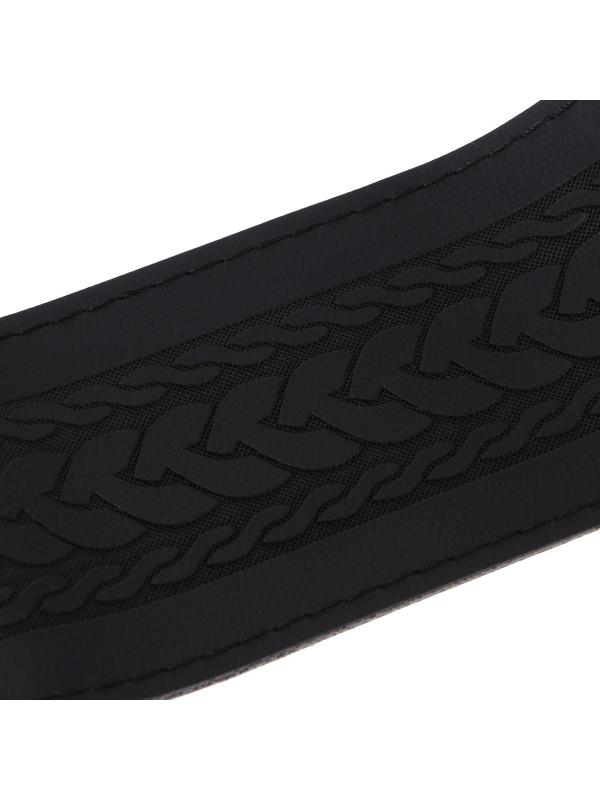 Сшивной чехол TORSO на руль 38 см, искусственная кожа, узор, черная нить