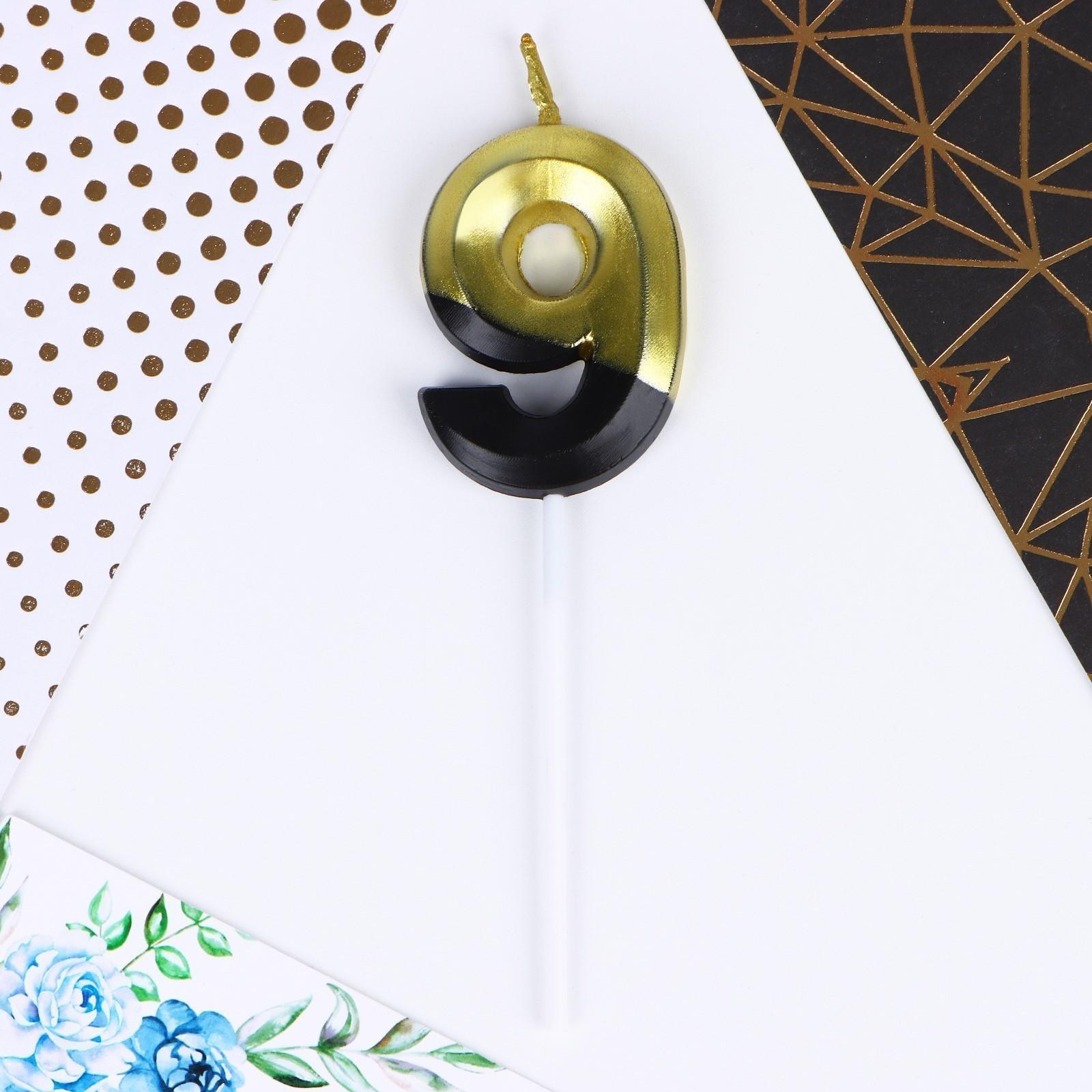 Свеча в торт «9»