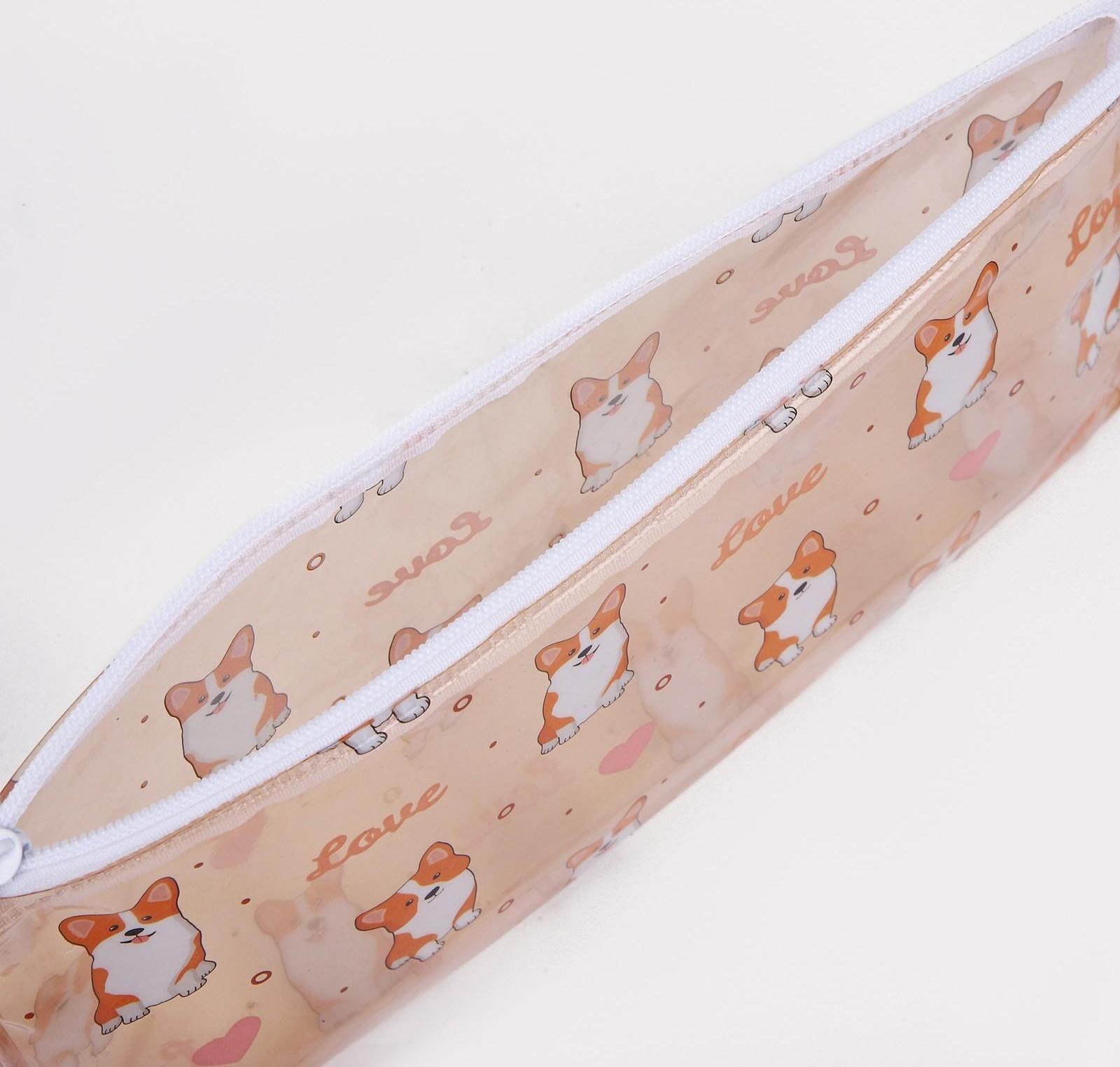 Косметичка на молнии, цвет бежевый