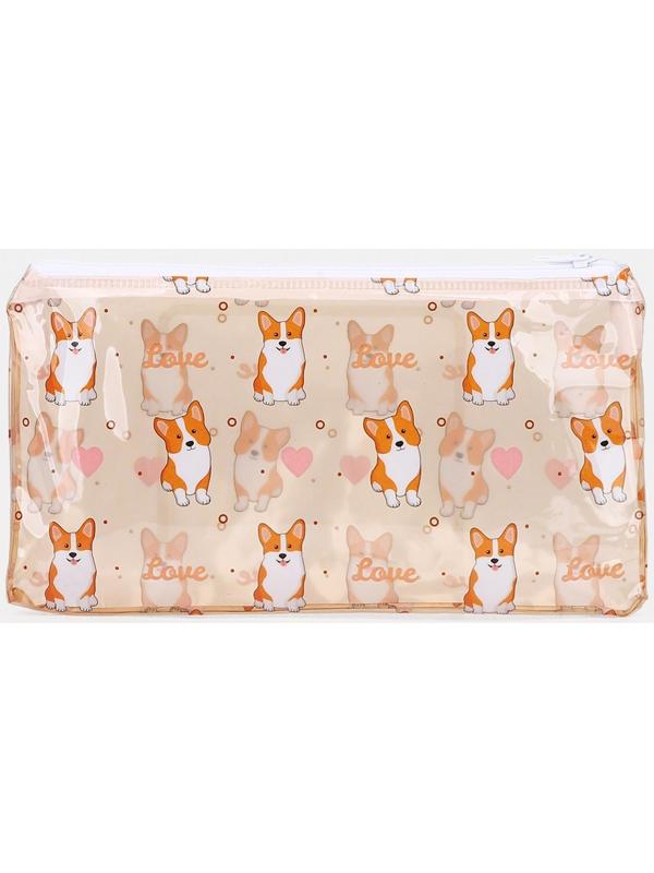 Косметичка на молнии, цвет бежевый