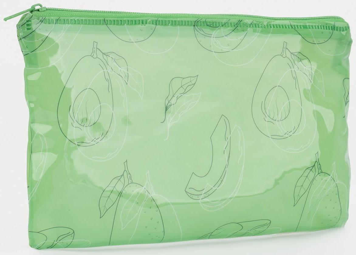 Косметичка-пенал на молнии, цвет зелёный