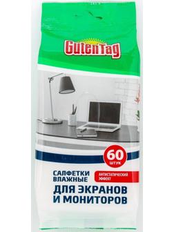 Влажные салфетки Guten Tag, для экранов монитора, 60 шт.