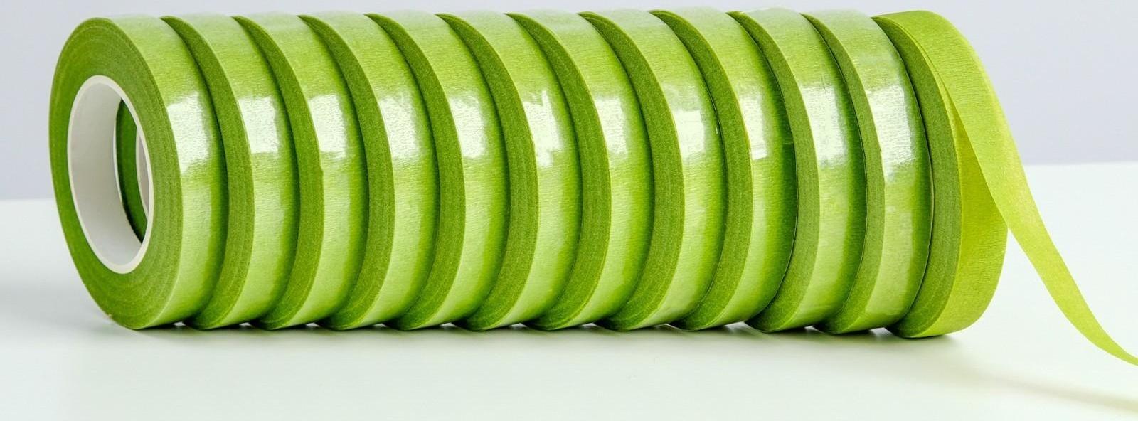 Тейп-лента, зелёная, 13 мм, 27,3 метра