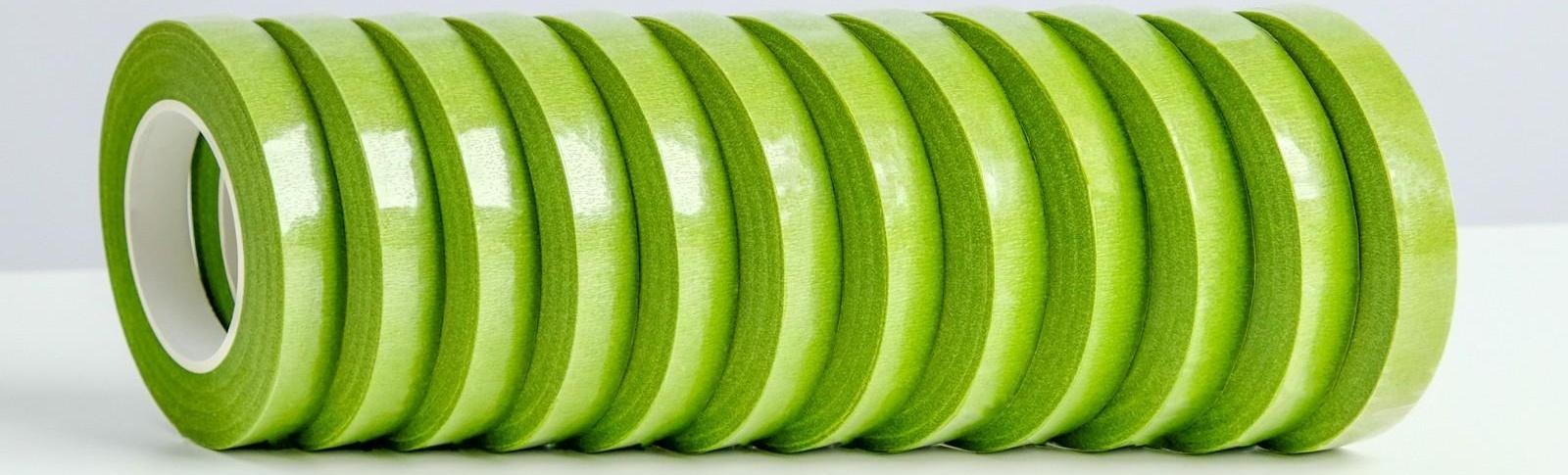 Тейп-лента, зелёная, 13 мм, 27,3 метра