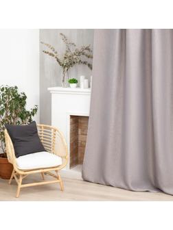 Штора портьерная Этель «Классика» цвет серый, на шторн.ленте 145х265 см,100% п/э