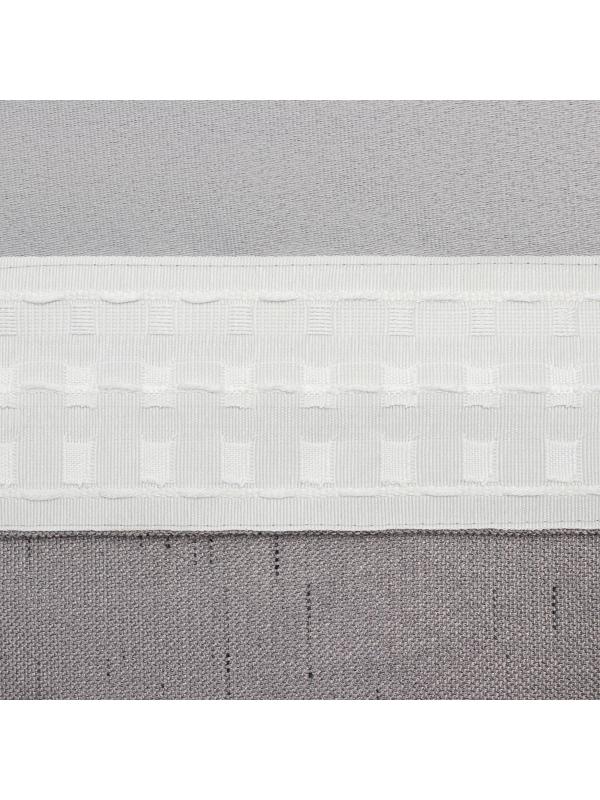 Штора портьерная Этель «Классика» цвет серый, на шторн.ленте 145х265 см,100% п/э