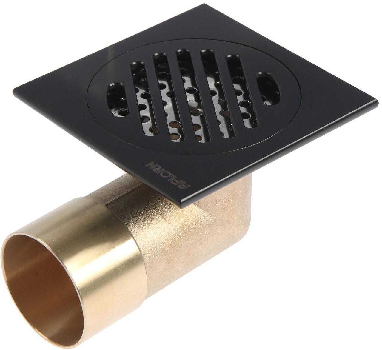 Трап AFLORN AF20510F-10, 100х100 мм, горизонтальный, латунь, черный