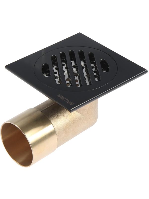 Трап AFLORN AF20510F-10, 100х100 мм, горизонтальный, латунь, черный