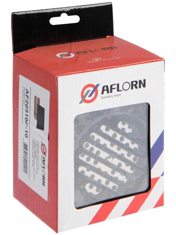 Трап AFLORN AF20510F-10, 100х100 мм, горизонтальный, латунь, черный