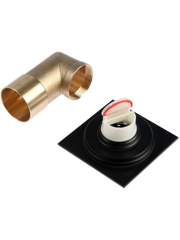 Трап AFLORN AF20510F-10, 100х100 мм, горизонтальный, латунь, черный