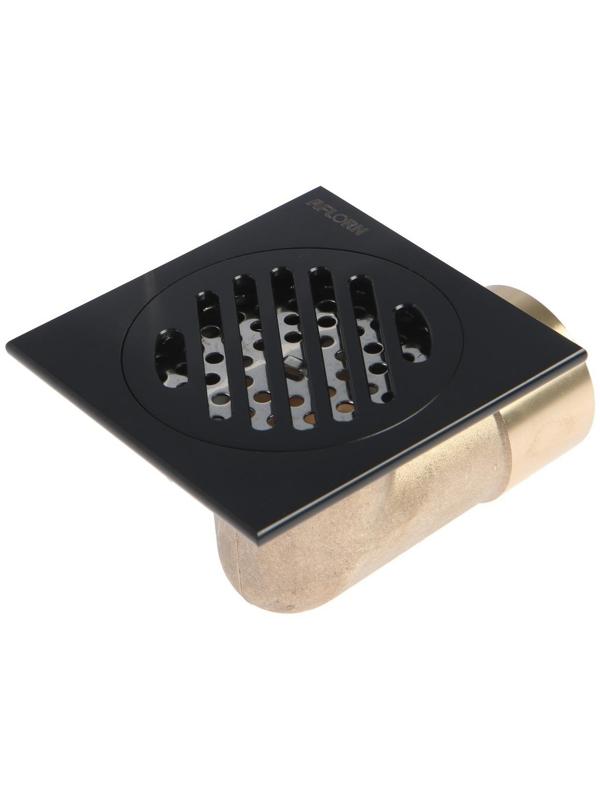 Трап AFLORN AF20510F-10, 100х100 мм, горизонтальный, латунь, черный