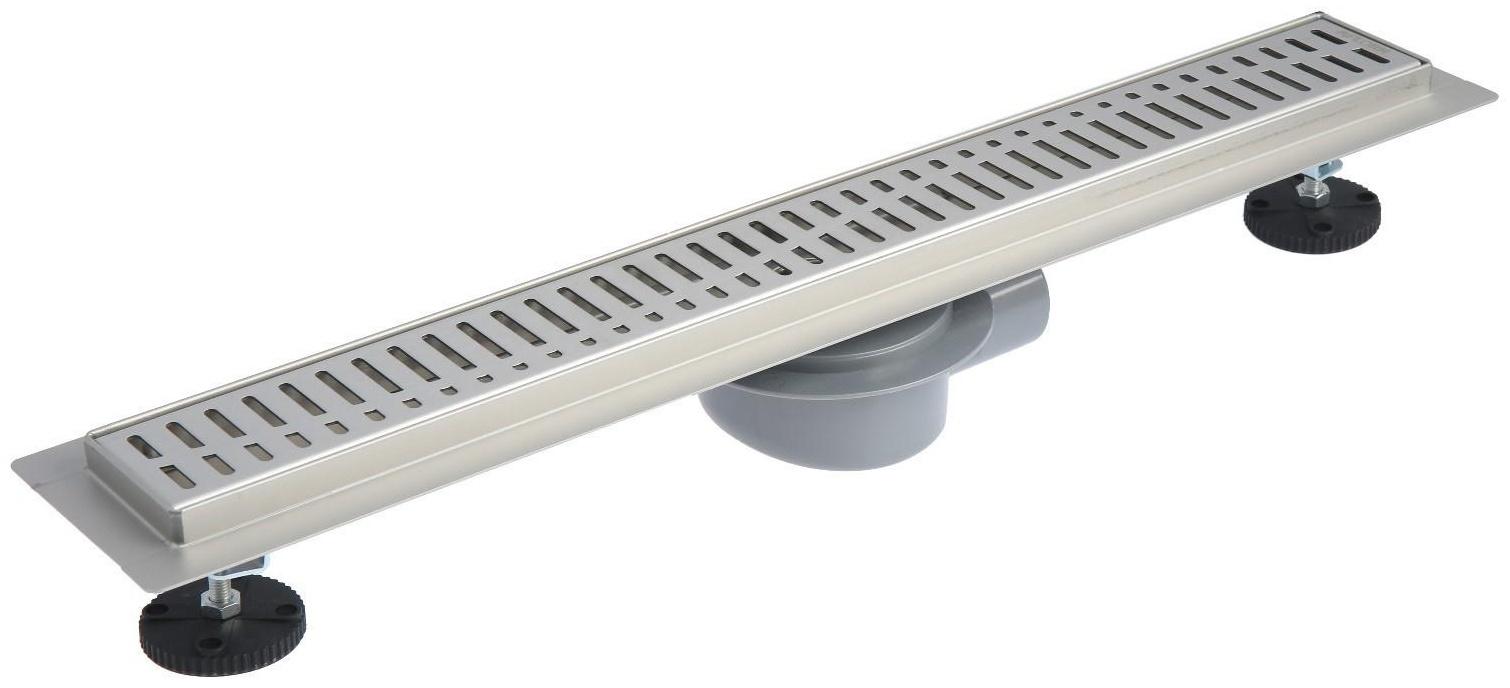 Трап линейный AFLORN AF20107-60, 600х70 мм, c флaнцeм своб. вращения 360°, нерж. сталь