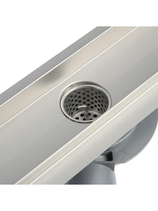 Трап линейный AFLORN AF20107-60, 600х70 мм, c флaнцeм своб. вращения 360°, нерж. сталь