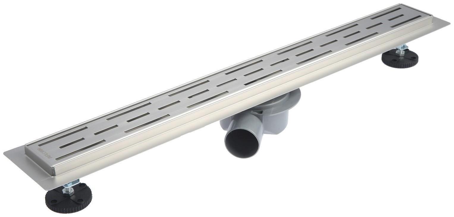 Трап линейный AFLORN AF20207-70, 700х70 мм, c флaнцeм своб. вращения 360°, нерж. сталь