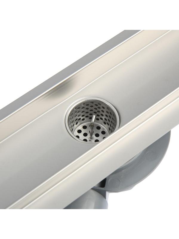 Трап линейный AFLORN AF20207-70, 700х70 мм, c флaнцeм своб. вращения 360°, нерж. сталь