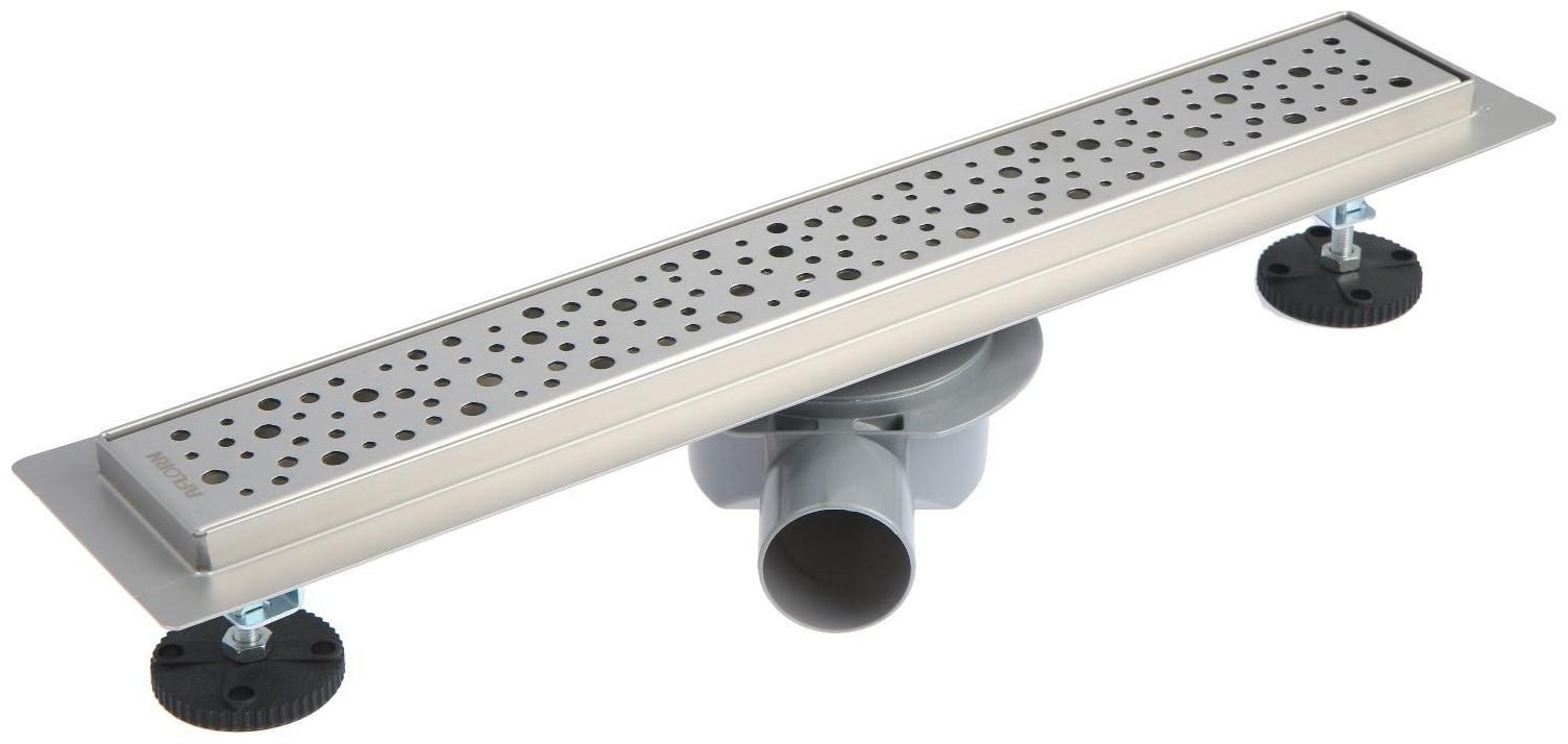 Трап линейный AFLORN AF20307-50, 500х70 мм, c флaнцeм своб. вращения 360°, нерж. сталь