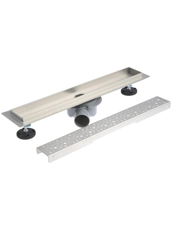 Трап линейный AFLORN AF20307-50, 500х70 мм, c флaнцeм своб. вращения 360°, нерж. сталь