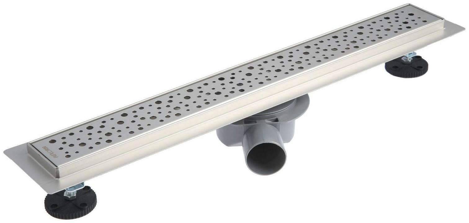 Трап линейный AFLORN AF20307-60, 600х70 мм, c флaнцeм своб. вращения 360°, нерж. сталь