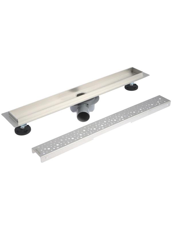 Трап линейный AFLORN AF20307-60, 600х70 мм, c флaнцeм своб. вращения 360°, нерж. сталь