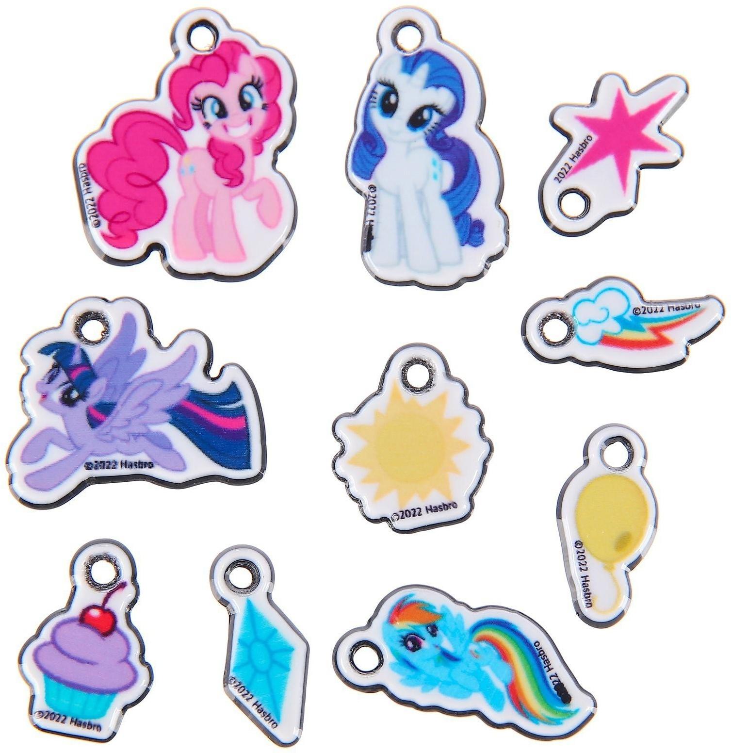 Набор для творчества «Создай своё украшение, Эльза и Анна», сделай 10 шармов своими руками, My little pony, Hasbro