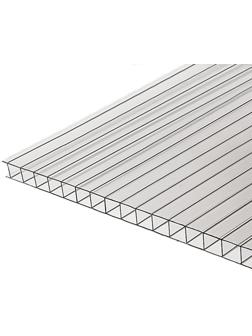 Сотовый поликарбонат 6 мм, 2.1 × 6 м, УФ, прозрачный
