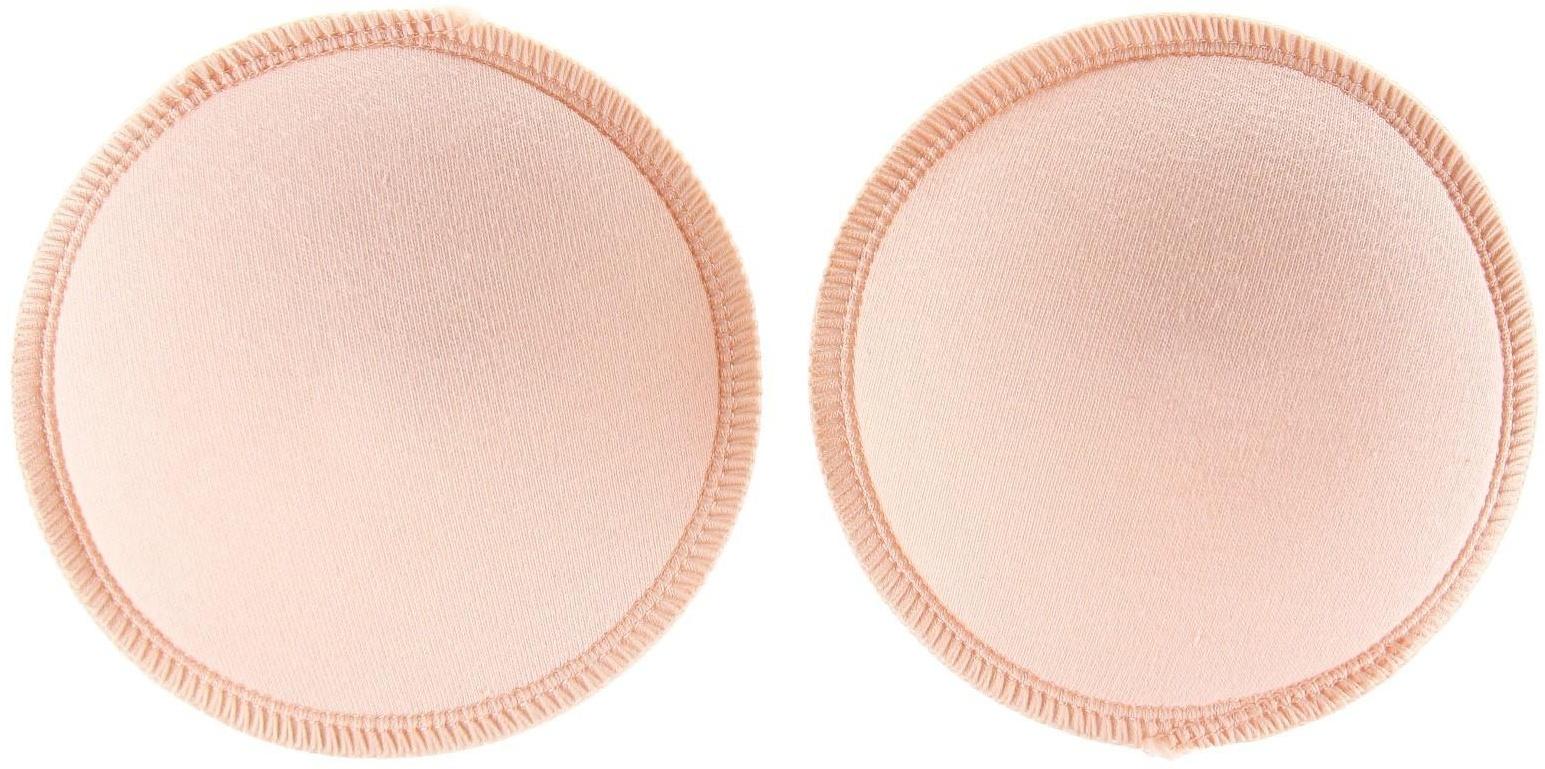 Набор многоразовых вкладышей для бюстгальтера, 2 шт., цвет бежевый