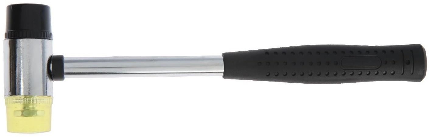 Молоток рихтовочный ТУНДРА, металлическая обрезиненная рукоятка, бойки 30 мм, 200 г