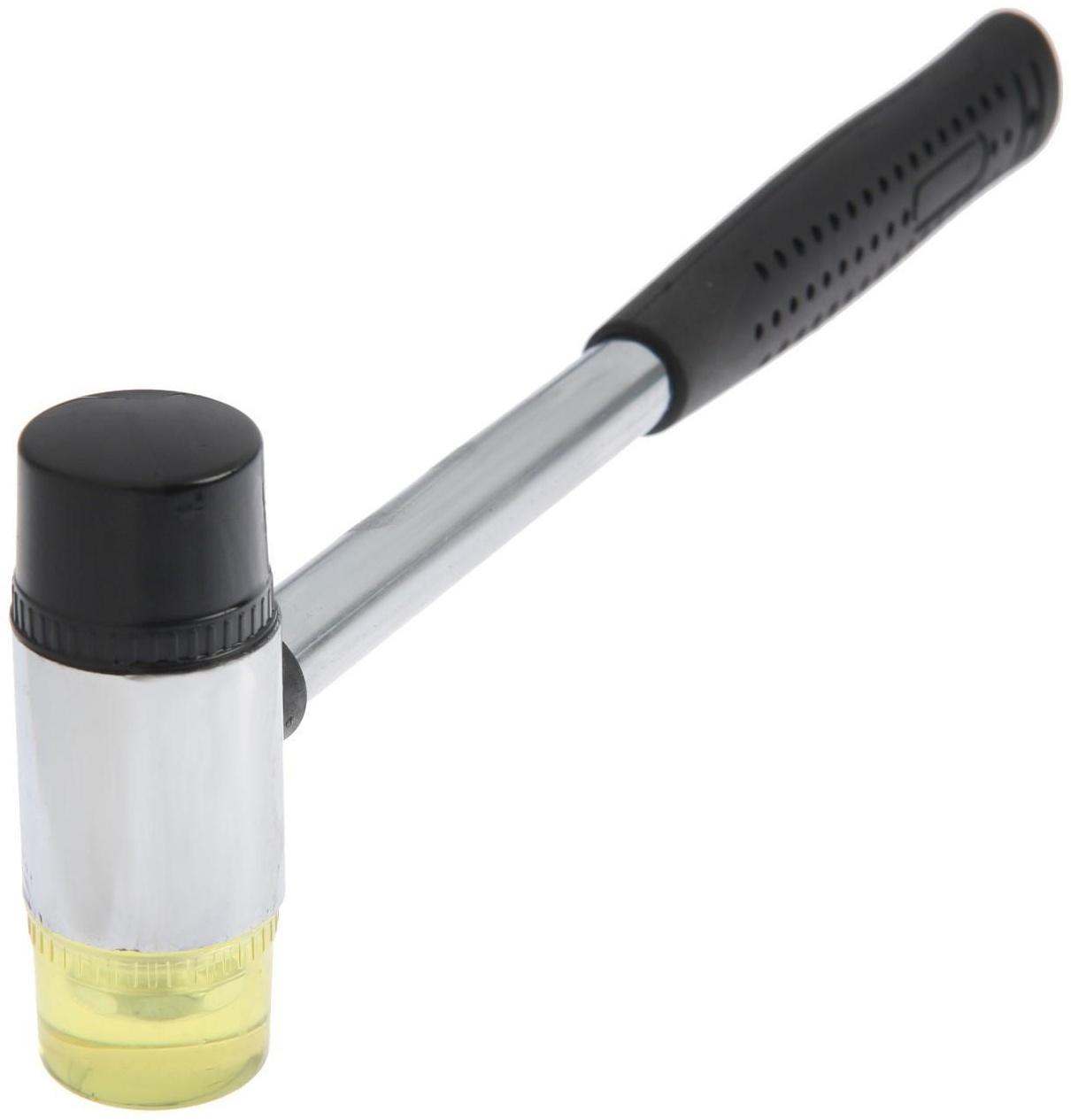 Молоток рихтовочный ТУНДРА, металлическая обрезиненная рукоятка, бойки 30 мм, 200 г