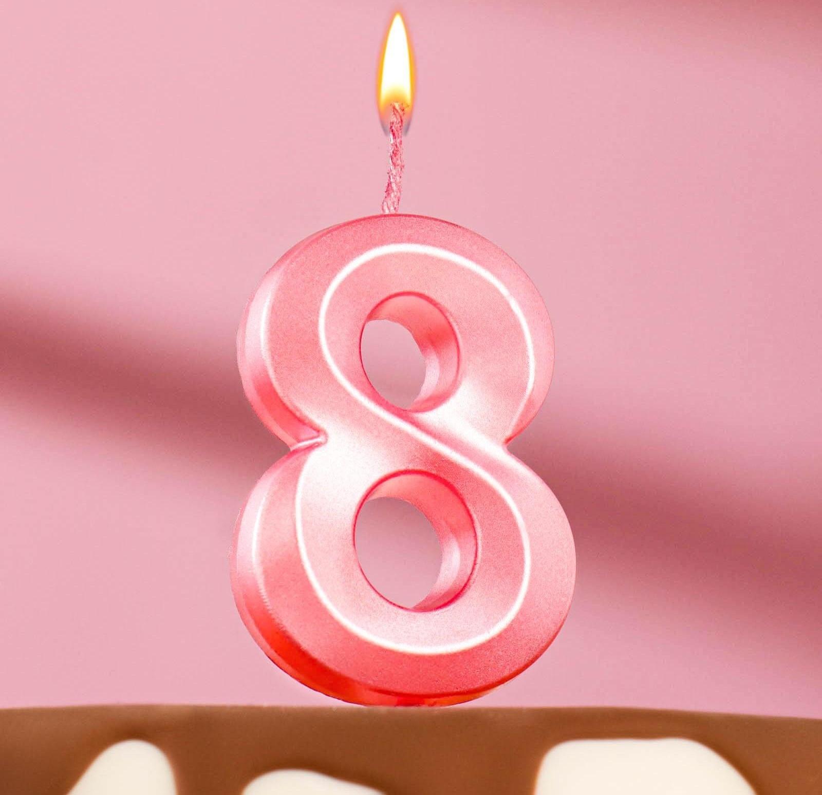 Свеча в торт на шпажке «Грань», цифра 