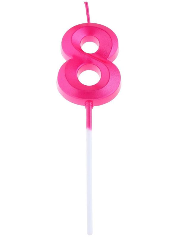 Свеча в торт на шпажке «Грань», цифра 