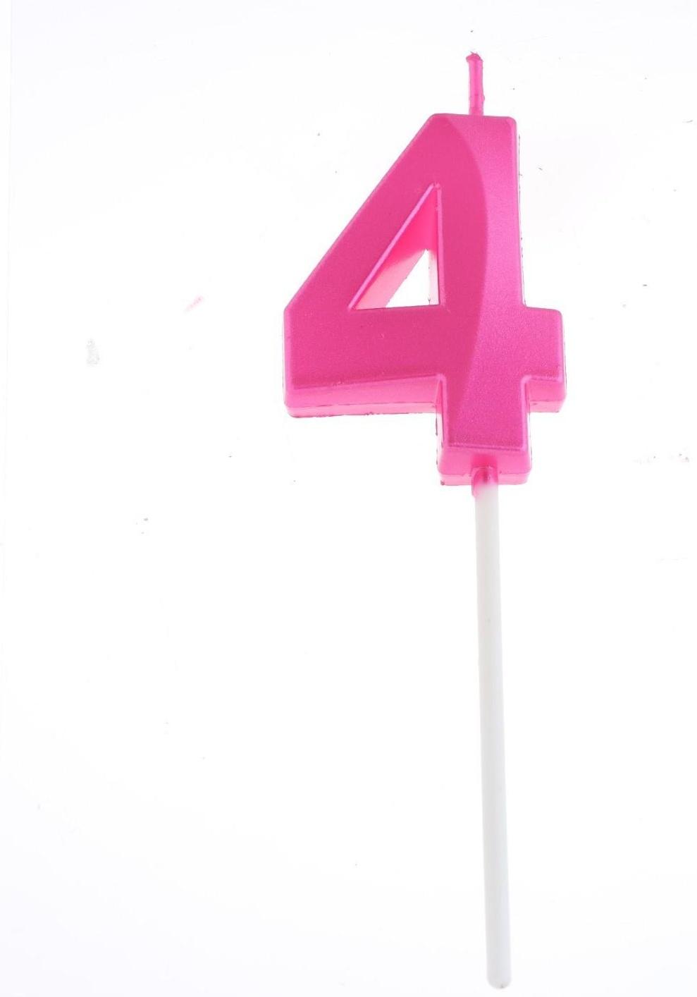 Свеча в торт на шпажке «Грань», цифра 
