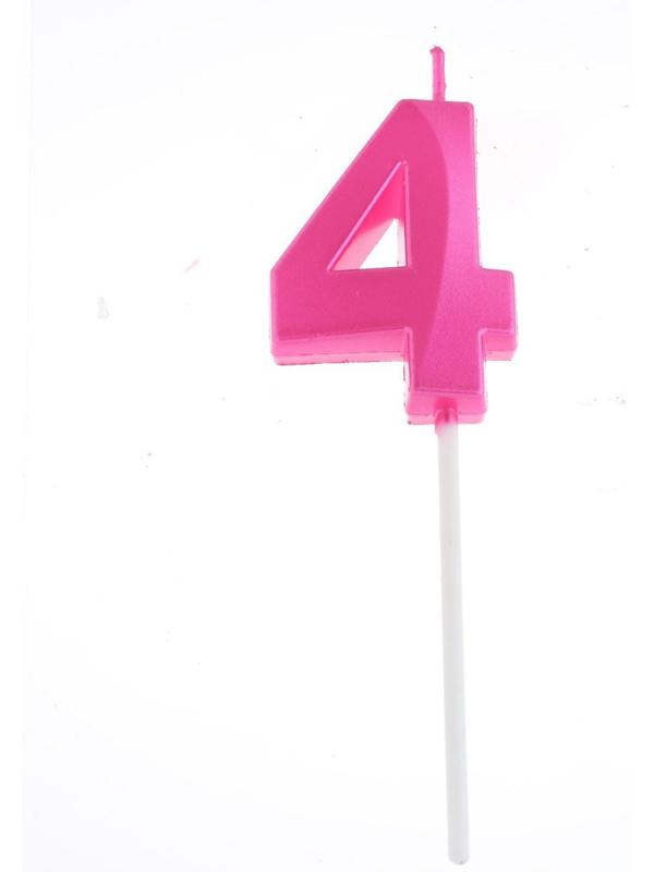 Свеча в торт на шпажке «Грань», цифра 