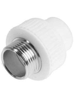 Муфта комбинированная ZEIN, полипропиленовая, наружная резьба, d=25 мм х 1