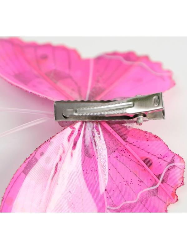 Бабочки для декора и флористики, на прищепке, пластиковые, микс, 5 см и 8 см