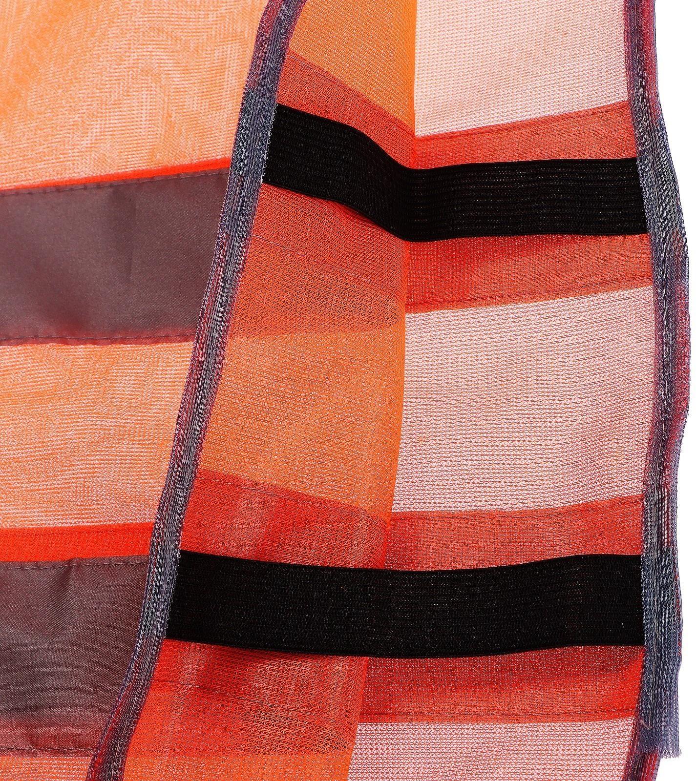 Жилет со светоотражающими полосами, детский, р. 30-34, 58х50 см, оранжевый