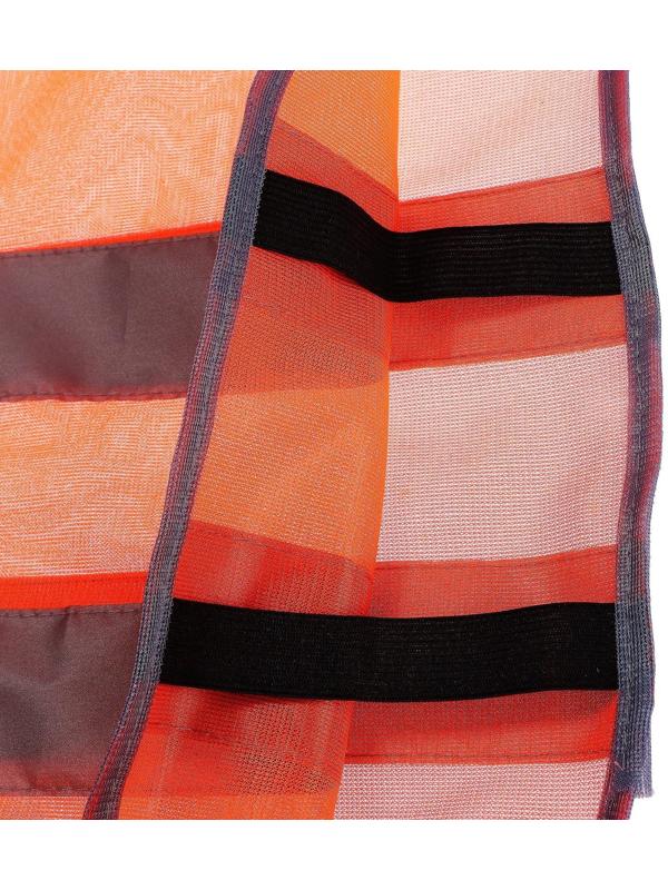 Жилет со светоотражающими полосами, детский, р. 30-34, 58х50 см, оранжевый