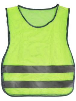 Жилет со светоотражающими полосами, детский, р. 30-34, 58×50 см, салатовый