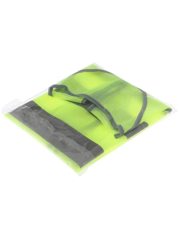 Жилет со светоотражающими полосами, детский, р. 30-34, 58×50 см, салатовый