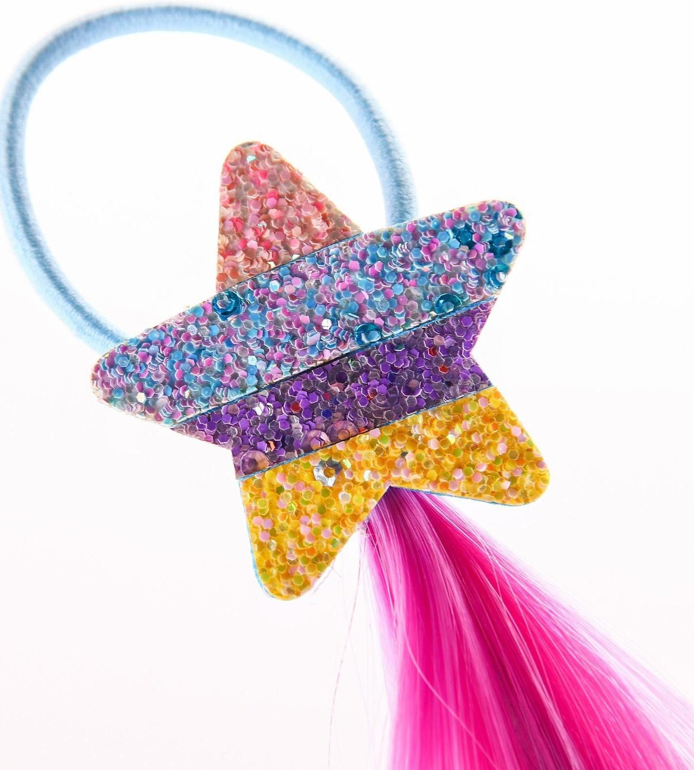 Прядь для волос МИКС радуга, сердечко, звездочка, WINX, 40 см