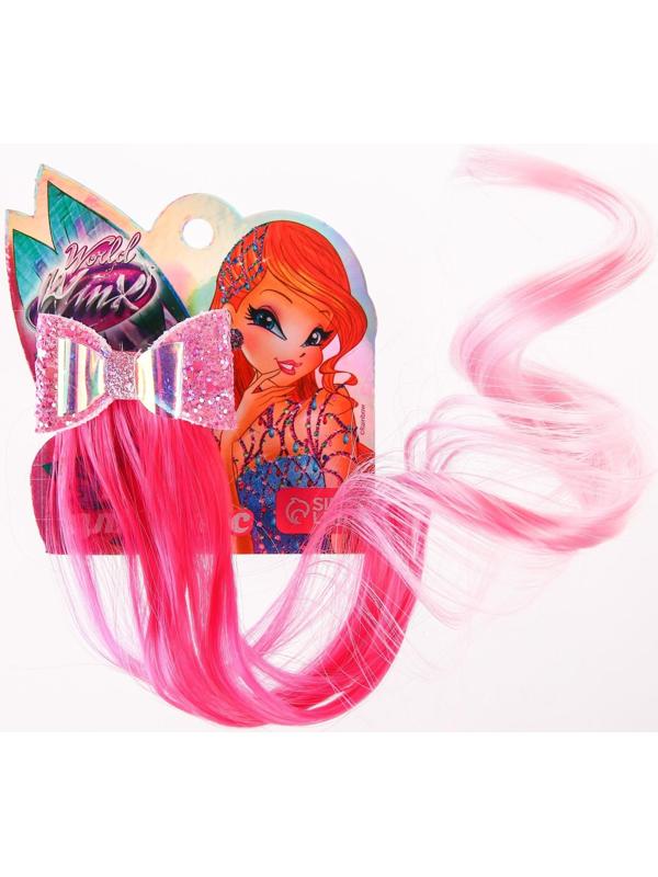 Прядь для волос МИКС бантик, WINX, 40 см
