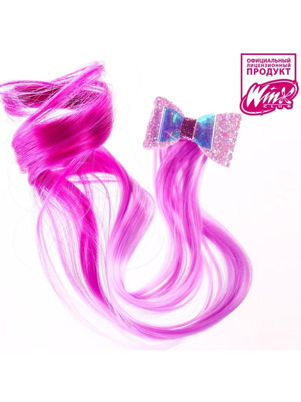 Прядь для волос МИКС бантик, WINX, 40 см