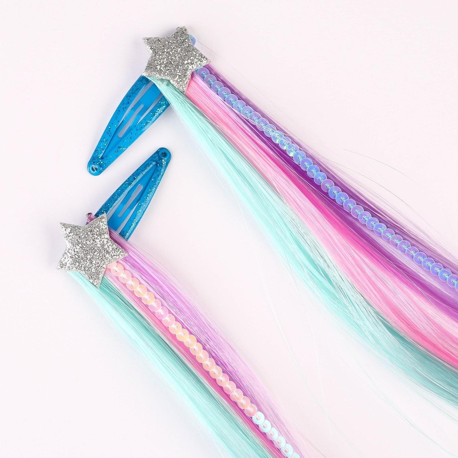 Набор прядей для волос на зажиме 